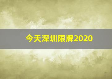 今天深圳限牌2020