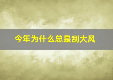 今年为什么总是刮大风