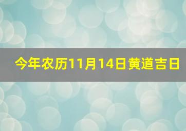 今年农历11月14日黄道吉日