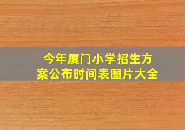 今年厦门小学招生方案公布时间表图片大全