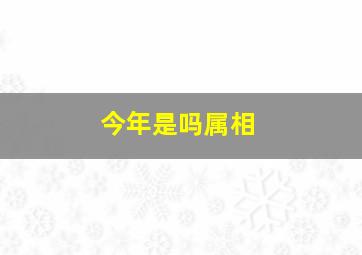 今年是吗属相