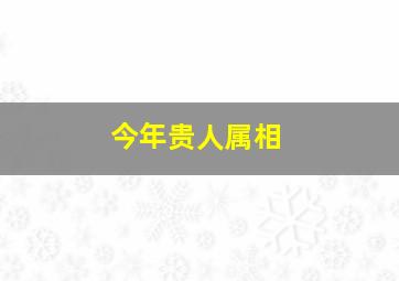 今年贵人属相