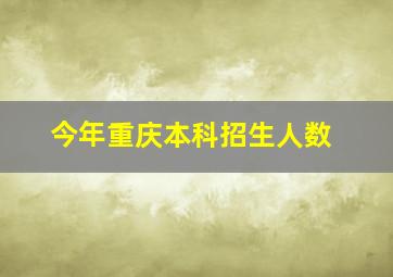 今年重庆本科招生人数