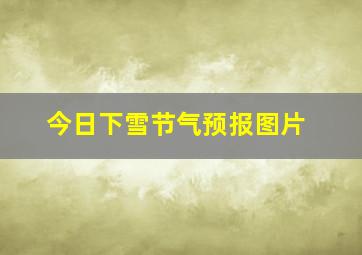 今日下雪节气预报图片