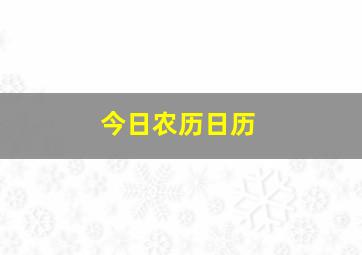 今日农历日历