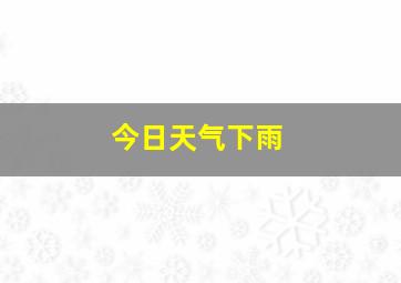 今日天气下雨