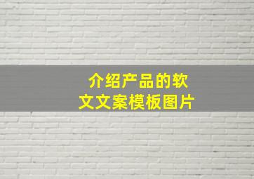 介绍产品的软文文案模板图片