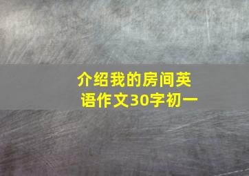 介绍我的房间英语作文30字初一