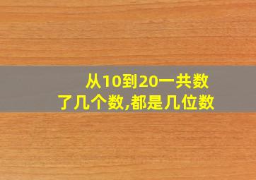 从10到20一共数了几个数,都是几位数