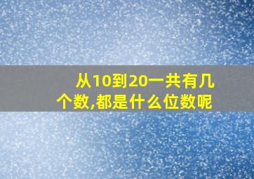 从10到20一共有几个数,都是什么位数呢