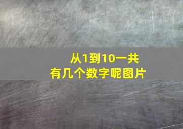 从1到10一共有几个数字呢图片