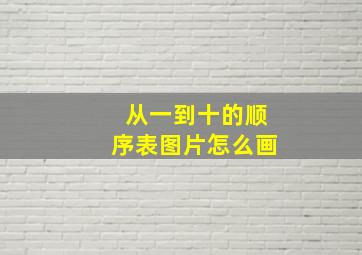 从一到十的顺序表图片怎么画