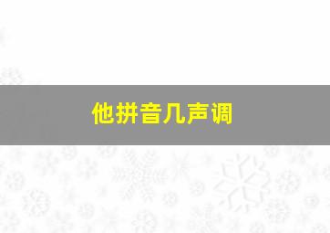 他拼音几声调