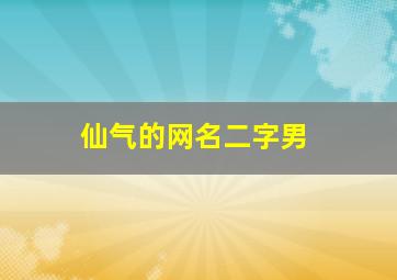 仙气的网名二字男