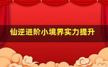 仙逆进阶小境界实力提升