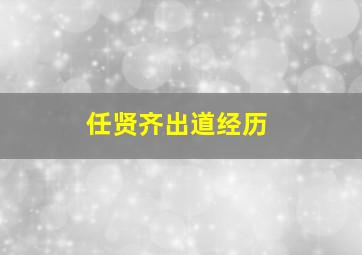 任贤齐出道经历