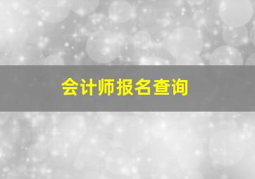 会计师报名查询