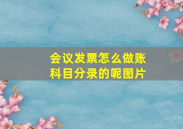 会议发票怎么做账科目分录的呢图片