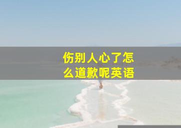 伤别人心了怎么道歉呢英语