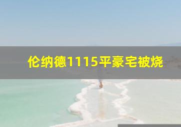 伦纳德1115平豪宅被烧