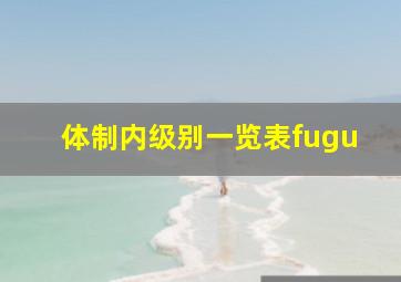 体制内级别一览表fugu