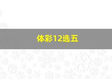 体彩12选五