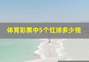 体育彩票中5个红球多少钱