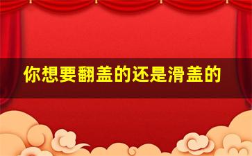 你想要翻盖的还是滑盖的