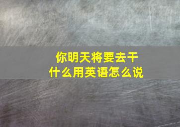 你明天将要去干什么用英语怎么说