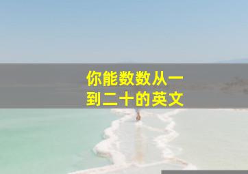 你能数数从一到二十的英文