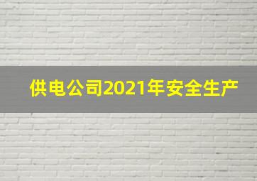 供电公司2021年安全生产