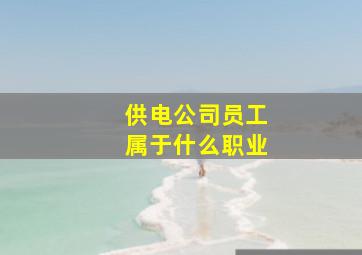 供电公司员工属于什么职业