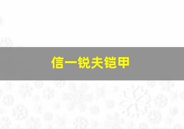 信一锐夫铠甲