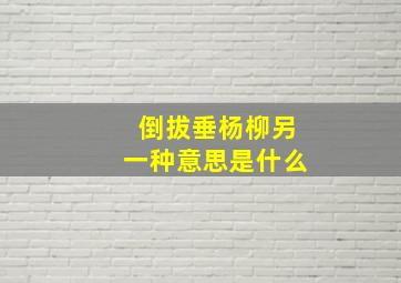 倒拔垂杨柳另一种意思是什么