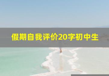 假期自我评价20字初中生