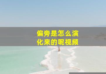 偏旁是怎么演化来的呢视频