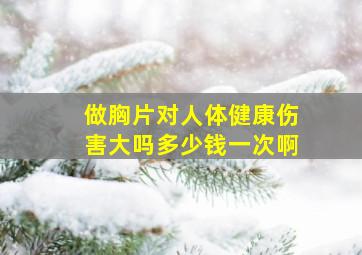 做胸片对人体健康伤害大吗多少钱一次啊