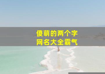 傻萌的两个字网名大全霸气