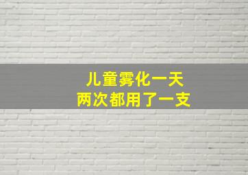 儿童雾化一天两次都用了一支