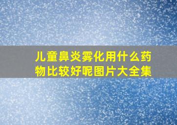 儿童鼻炎雾化用什么药物比较好呢图片大全集