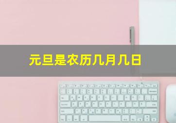 元旦是农历几月几日