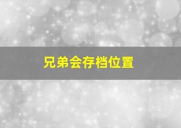 兄弟会存档位置