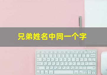 兄弟姓名中同一个字