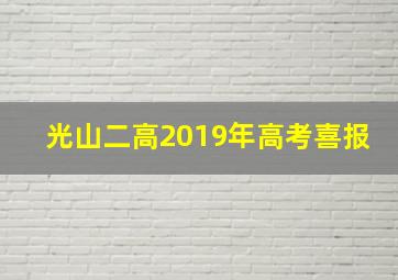 光山二高2019年高考喜报