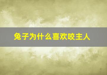 兔子为什么喜欢咬主人