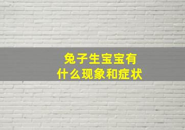 兔子生宝宝有什么现象和症状