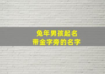 兔年男孩起名带金字旁的名字