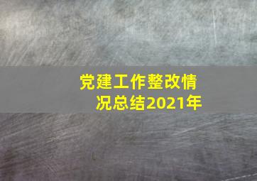 党建工作整改情况总结2021年