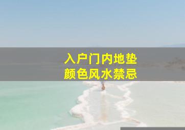 入户门内地垫颜色风水禁忌