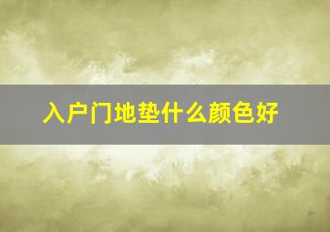 入户门地垫什么颜色好